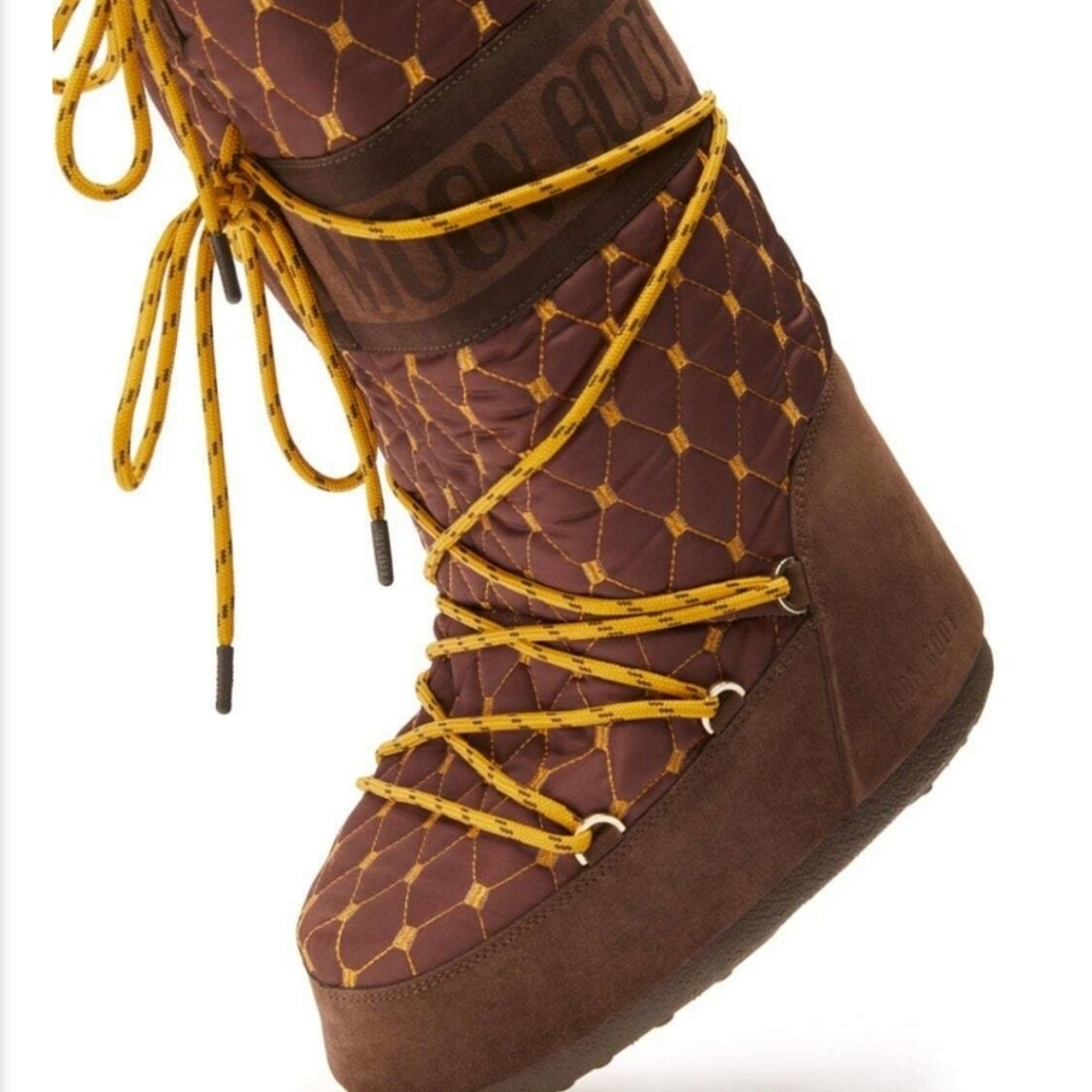 Moon Boot Icon suede quilted snow boots Brown Moon Boots Quilted Moon Boot Quilt - Picture 9 of 16
